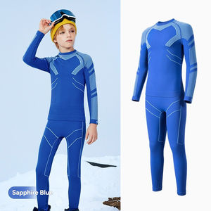 Traje térmico de invierno para niños, pantalones largos a prueba de viento para exteriores, deportes de secado rápido, <span class=keywords><strong>ropa</strong></span> íntima de otoño para esquí, <span class=keywords><strong>ropa</strong></span> que absorbe el sudor - Product Image 2