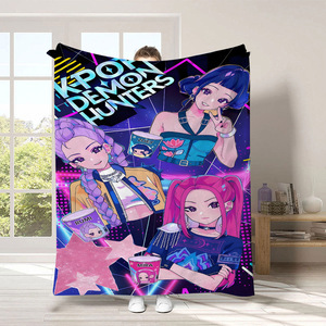 Manta de Franela de Felpa con Diseño de Anime Coreano, Manta de Dibujos Animados Kawaii para Niños y Bebés, Ropa de Cama Suave para Sofá - Product Image 4