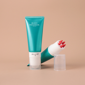 <span class=keywords><strong>Tubo</strong></span> Cosmetico Vuoto da 80g in Teal con Testina in Silicone per Detergente Viso, Personalizzabile con Logo OEM - Product Image 5
