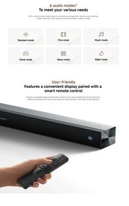 Originale per Xiaomi <span class=keywords><strong>Soundbar</strong></span> Pro 2.0 Ch Subwoofer Smart Bass Stereo senza fili Sdolby <span class=keywords><strong>Atmos</strong></span> <span class=keywords><strong>Soundbar</strong></span> per Home Theater <span class=keywords><strong>Soundbar</strong></span> - Product Image 5