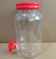 Distributeur de boissons en plastique PET de 1 gallon (0,66 gallon) pour eau potable directe, idéal pour les fêtes, le camping et les activités de plein air