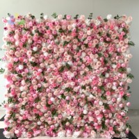 Fournitures de décoration de mariage tournesol artificiel floral panneau de fond de mur Orange jaune soleil fleur mur pour événement lieu location boutique