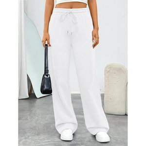 Pantalon de survêtement large pour femme FOXA, taille haute, ample, avec poches, en tissu éponge de coton respirant, pour l'automne et l'hiver - Product Image 2