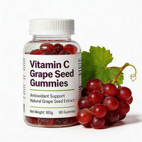 Bonbons gélifiés à la vitamine C et aux pépins de raisin pour la réparation post-fatigue et l'éclaircissement de la peau, à l'acide ascorbique