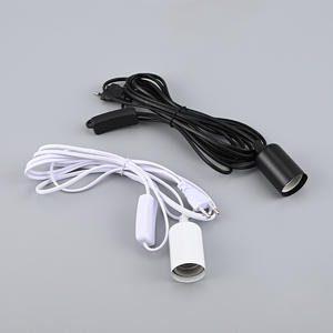 Câble d'extension de cordon d'alimentation pour lampe E27 avec interrupteur, fil pour <span class=keywords><strong>ampoule</strong></span> LED suspendue, support de <span class=keywords><strong>suspension</strong></span> de lampe 3m, prise US/EU - Product Image 2