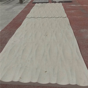 Décoration moderne 3d Panneau Mural Bianco Carrara Marbre Blanc Tuile de Pierre CNC Sculpture Interioe Conception - Product Image 1