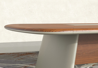 Bureau de direction moderne en forme de L avec plateau en placage de noyer et armoire latérale verrouillable, mobilier commercial