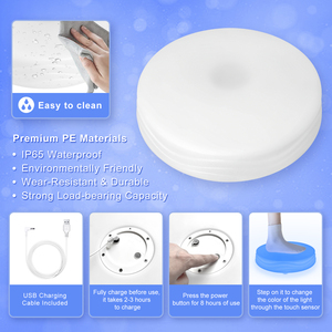 Luce da palcoscenico per bambini a forma rotonda colorata a Led all'aperto con piastrelle da ballo da terra illuminate musica intrattenimento per bambini - Product Image 6