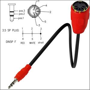 JBL5DIN-PJTRS ต่อ DIN 5ขาตัวเมียเป็นปลั๊กสัญญาณเสียง3.5มม. สาย <span class=keywords><strong>Midi</strong></span> - Product Image 3