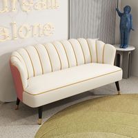 Meubles de chambre à coucher Canapé à siège unique en forme de pétale au dernier design Ensemble de canapés en cuir moderne rose à vendre à prix de gros