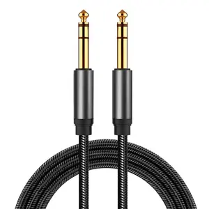 Xput Custom Cable 6.35MM TRS Male Audio Cable Suppliers Support Customization 6.35MM TRS Audio Jack To Jack Cable Black