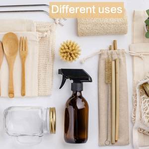 Custom Logo Sublimation Print Natural Organic Cotton Muslin Sachet Bags Double Shopping <b>Pouch</b> Canvas <b>Drawstring</b> Gift Bag - Product Image 6