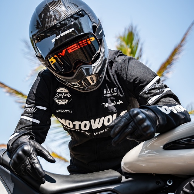 MOTOWOLF Men's Motorcycle Mesh Jacket Summer Riding Gear with Shoulder & Elbow Protection