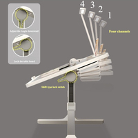 Petit bureau d'ordinateur portable pliable sur le lit multifonction pliable Mini table d'ordinateur avec lampe de lecture