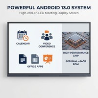 HiSeaVis Écran interactif tout-en-un COB LED tactile de 136 pouces avec maintenance frontale et double système pour bureau et salle de conférence