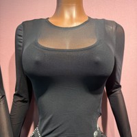 Ensembles deux pièces pour femmes : débardeur, haut à manches longues en maille, short moulant, leggings moulants unis longueur mollet – Ensemble quatre pièces