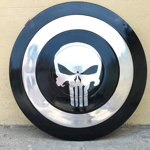 CH Marvels Avengers Shield Metal Black Round 22" Customized Logo Gravure Printed Calvin Handicrafts Halloween Home Decor - Product Image 6