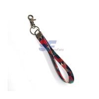Perlengkapan Lanyard Desainer Kustom Tali Dompet Gantungan Kunci Sablon Sutra Warna-warni Gelang Pendek Poliester/Nilon