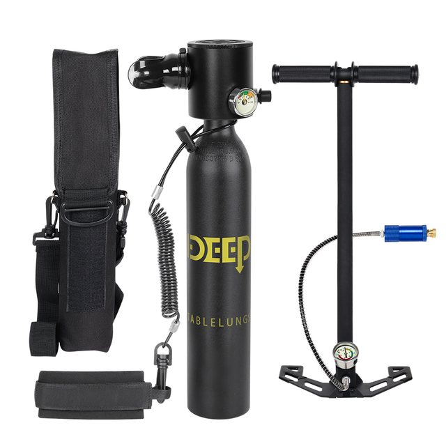 DIDEEP 2026 New Design Professional Underwater 500ML Mini for Diving Tank with Hand Pump