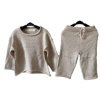 Ensemble de vêtements pour bébé et enfant, pull à manches longues à pois colorés, neutre et personnalisé