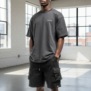 High Quality Custom Branded Printed Embroidered Heavyweight Cotton T-<b>Shirts</b> for Men - Product Image 1