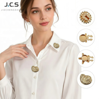 Boutons de col combinés en alliage de zinc écologiques de la série Ocean, motif étoile plaqué, nouveauté pour accessoires de chemises de qualité supérieure