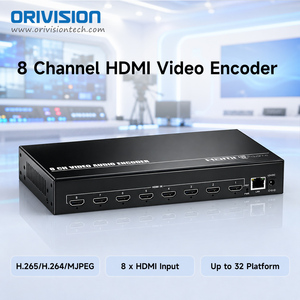 Codificador HDMI de 8 Canales para Rack 1U, <span class=keywords><strong>IPTV</strong></span> 1080P H.265 H.264 SRT, Codificador de Video para Transmisión en Vivo/Emisión/Educación - Product Image 1