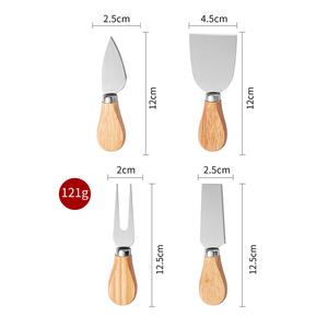 4 Pcs <strong>Cheese</strong> <strong>Knife</strong> <strong>Set</strong> with Wood Handle Stainless Steel <strong>Cheese</strong> <strong>Knife</strong> <strong>Set</strong> <strong>Cheese</strong> <strong>Knives</strong> Cutter Slicer Fork - Product Image 5