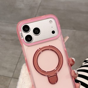 เคสโทรศัพท์แม่เหล็กแบบด้านหรูหราสำหรับ iPhone 17 13 14 15 16 Pro Max พร้อมขาตั้งวงแหวนโลหะ ป้องกันการกระแทก - Product Image 5