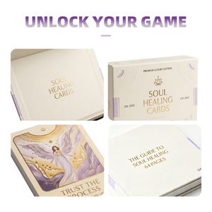 <span class=keywords><strong>Cartas</strong></span> <span class=keywords><strong>de</strong></span> Juego con Certificación SEDEX, No Tóxicas, Suaves al Tacto, 350 g/m², con Lámina Dorada, <span class=keywords><strong>para</strong></span> la Rutina Diaria <span class=keywords><strong>de</strong></span> Autocuidado, Mindfulness y Sanación del Alma - Product Image 3