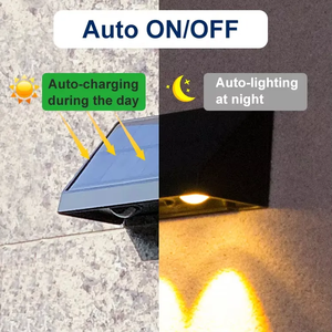 2025 IP65 étanche mur extérieur jardin lumière rvb LED décor clôture à énergie solaire avec lumières chaudes applique murale solaire - Product Image 2