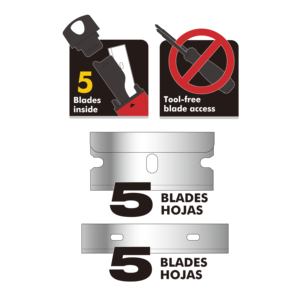 Goldblatt – Ensemble de grattoirs multifonctionnels de qualité industrielle et DIY pour le nettoyage des carreaux de verre, modèle OEM G03073, fabriqué en Chine - Product Image 2