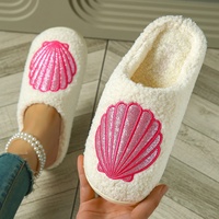 Chaussons d'hiver tendance antidérapants d'intérieur à bout fermé, doux et massants, pour femme, idéaux pour Noël