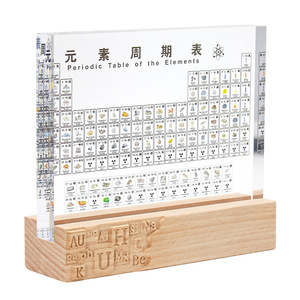 Tableau périodique des éléments, ornement de bureau en plastique transparent, cadeau d'étude de la chimie pour les étudiants, décoration scolaire - Product Image 2