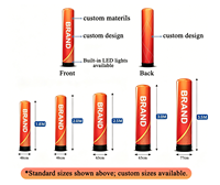 Colonne Gonflable Personnalisée de Qualité Supérieure avec Éclairage LED Imprimé Exclusif pour Cérémonie de Grande Ouverture – Facile à Transporter, Fiable, Robuste et aux Couleurs Vives