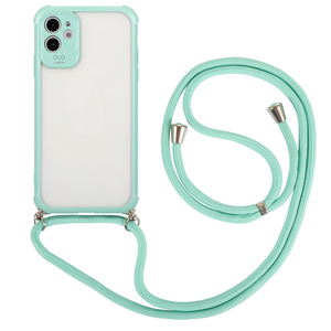 <span class=keywords><strong>Coque</strong></span> de téléphone portable avec lanière tour de cou pour iPhone 13, étui souple Transparent en TPU avec sangle - Product Image 2