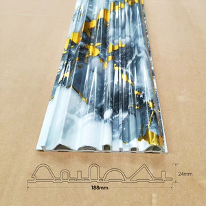 Panneau mural cannelé WPC moderne, design industriel pour hôtels et foyers, imperméable, concave-convexe, pour <span class=keywords><strong>mur</strong></span> de fond, bar, ignifuge - Product Image 5