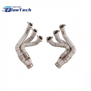 Collecteur d'échappement en acier inoxydable SS304, tubes droits de longueur égale, avec pare-chaleur pour Porsche 991.1 991.2 GT3 3.8L 4.0L - Product Image 4