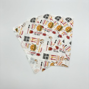 Double Side Wax <b>Greaseproof</b> Custom Logo Food Wrapping <b>Paper</b> for Sandwich Burger Noodle & Restaurant Use - Product Image 2