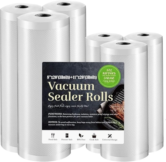 Spot Goods Embossed Plastic Vacuum Rolls Food Saver Vacuum Packaging for Food Sealer Bags Vacuum Sealer Bags Rolls