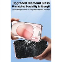Protection d'écran incurvée 2.5D en verre trempé 9H anti-traces de doigts avec impression sérigraphique et bordure noire pour 17 Pro – Meilleure vente