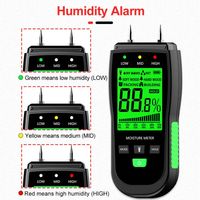 Humidimètre numérique multifonctionnel pour bois 5~75% avec écran LCD, fonction lampe torche et analyseur d'humidité industriel