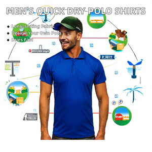 Shorts pour hommes à séchage rapide 100% polyester avec manches courtes, design personnalisable, vêtements de golf de marque propre, tricoté 215 g/m² - Product Image 3