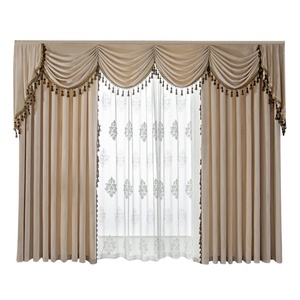 Stile europeo di lusso tende di colore solido per <span class=keywords><strong>soggiorno</strong></span> camera da letto Villa-luce atmosferica eleganti mantovane - Product Image 5