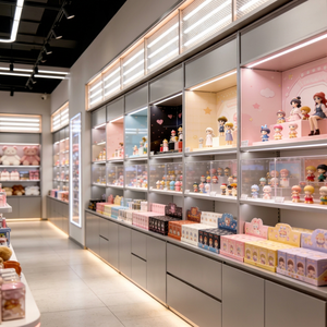 Vitrine LED moderne, écologique et recyclable pour magasin de jouets |   Conception d'intérieur sur mesure de style Pop Mart tout-en-un - Product Image 1