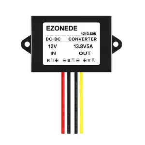 Convertidor de CC a CC para coche, módulo de fuente de alimentación de refuerzo de 9V, 10V, 11V, 12V, paso a 13,8 V, 5A, 69W, 9V-12VDC a 13.8VDC