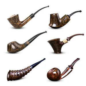 MUXIANG ready to ship promotional handmade portable briar smoking pipe tobacco accessories wood