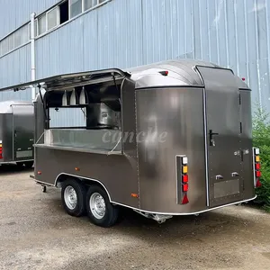 Carrito de Comida Estándar Europeo de Acero Inoxidable de 3.8m, Camión de Comida Personalizado, Remolque de Comida Móvil para Exteriores - Product Image 1