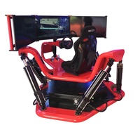 Nouvel Amusements Virtuel 9D VR Trois Écrans Simulateur de Course 6 Degrés de Liberté Simulateur de Conduite Automobile