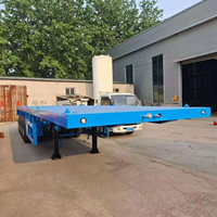 Semi Trailer Flatbed 3 As 50 Ton dengan As FUWA dan Suspensi Mekanis untuk Pengangkutan Material Bangunan Antar Negara di Niger